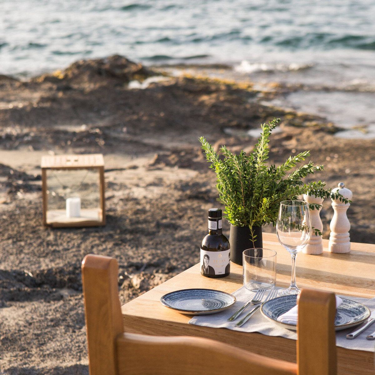 Private dinner beside the sea in Crete